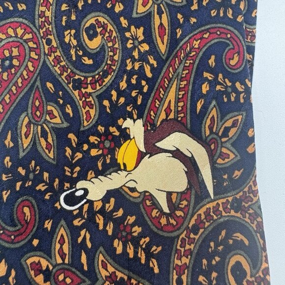 Vintage Tie 1994 Looney Tunes Mania Paisley Coyote Martian Bunny Taz - Picture 8 of 10